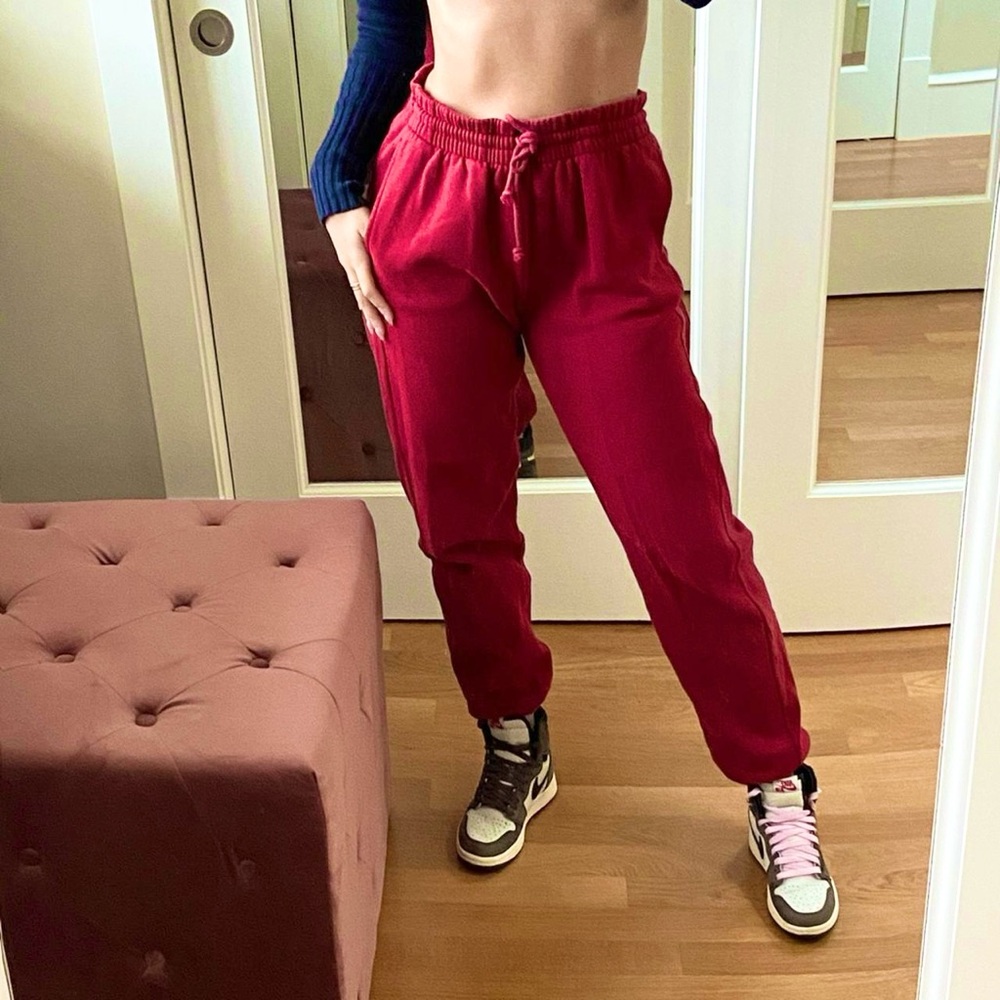 Women's Red Jogger Pants